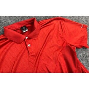 Nike Polo Shirt Men’s X-Large Red Dri FIT Victory  Collar Golf Outdoors